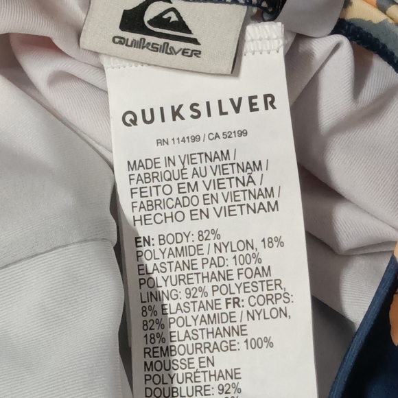 Quiksilver Tie Front One Piece Swimsuit Dark Denim Large NWT - Picture 11 of 13